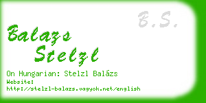 balazs stelzl business card